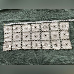 Crochet and Fabric Doily Set, 5 pieces, Vintage